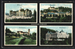 AK Marienbad, Hotel Miramonti, Rübezahl, Egerländer, Forstwarte  - Tchéquie