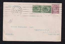 South Africa 1922 Cover 2x ½d + 2d  JOHANNESBURG X LEIPZIG Germany - Covers & Documents