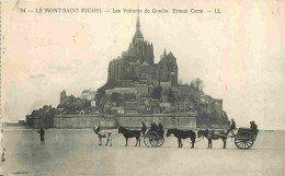 50 - Mont Saint Michel - Les Voitures De Genets - Broom Carts - CPA - Oblitération Ronde De 1928 - Carte Provenant D'un  - Le Mont Saint Michel