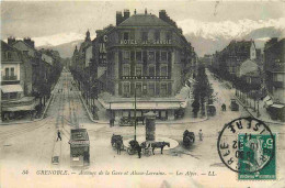38 - Grenoble - Avenues De La Gare Et Alsace-Lorraine - Animée - Tramway - CPA - Oblitération Ronde De 1911 - Voir Scans - Grenoble