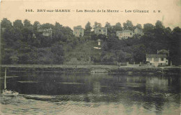 94 - Bry Sur Marne - Les Bords De La Marne  Les Coteaux - CPA - Oblitération Ronde De 1909 - Voir Scans Recto-Verso - Bry Sur Marne