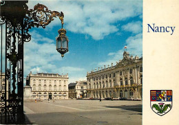 54 - Nancy - La Place Stanislas - Grilles En Fer Forgé De Jean Lamour - Blasons - Automobiles - Carte Neuve - CPM - Voir - Nancy