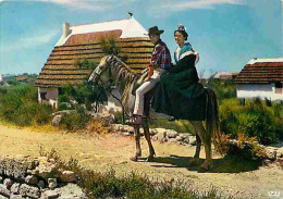 Animaux - Chevaux - Camargue - Gardian Et Sa Mireille De Retour à Leur Cabane - Carte Neuve - Voir Scans Recto Verso  - Horses