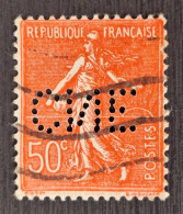 France 1925 N°199 Ob Perforé CNE TB - Used Stamps
