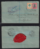 South Africa 1929 Registered Cover PIETERMARITZBURG X BERN Switzerland - Cartas