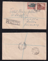 South Africa 1932 Registered Cover HEIDELBERG X HAAGEN Baden Germany - Cartas