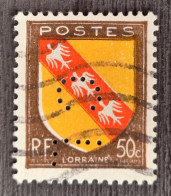 France 1946 N°757 Ob Perforé CL TB - Used Stamps