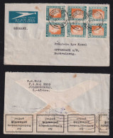 South Africa 1937 Censor Airmail Cover JOHANNESBURG X OFFENBACH Germany - Briefe U. Dokumente
