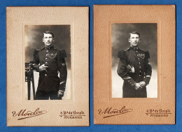 2 Photographies D' Un Militaire Chasseur Du 4eme Regiment Photographie Moulin à Auxerre ( Format 9,5,cm X 14cm ) - Krieg, Militär