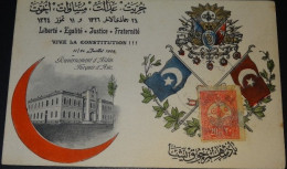 CPA - VIVE LA CONSTITUTION ! - GOUVERNEMENT D'AÏDIN TURQUIE D'ASIE - 1909 - Turquie