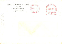 PORTUGAL. METER SLOGAN. BANCO BORGES & IRMAO. BANK. PORTO. 1968 - Postmark Collection