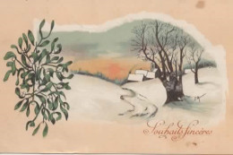 FANTAISIE, SOUHAITS SINCERES, PAYSAGE HIVERNAL, EM BROCHERIOUX SERIE N° 28 REF 16381 - Other & Unclassified