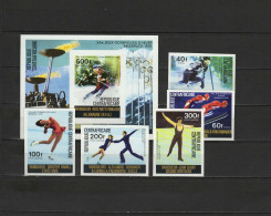 Central Africa 1976 Olympic Games Innsbruck Set Of 5 + S/s Imperf. MNH -scarce- - Invierno 1976: Innsbruck