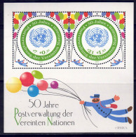 UNO Wien 2001 - 50 Jahre UNPA, Block 15, Postfrisch ** / MNH - Unused Stamps