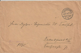 Feldpostbrief - Heeressache - Grossherzogl. Hess. Traindepot Des XVIII AK - Darmstadt 1914 (69446) - Lettres & Documents