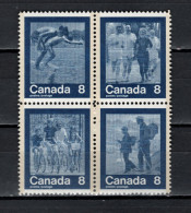 Canada 1974 Olympic Games Montreal, Swimming, Athletics Block Of 4 MNH - Zomer 1976: Montreal