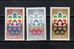Canada 1974 Olympic Games Montreal, Set Of 3 MNH - Verano 1976: Montréal