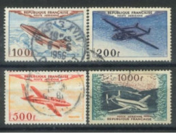 FRANCE - 1954 - AIR PLANES STAMPS COMPLETE SET OF 4, USED - Used Stamps