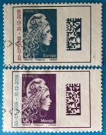 France 2018 : Type Marianne D'Yz, Marianne Datamatrix Surchargée N° 5270 à 5271 Oblitéré - Used Stamps