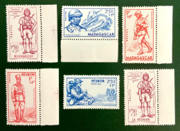 1941 REUNION ET MADAGASCAR - DEFENSE DE L’EMPIRE - NEUF** - Unused Stamps