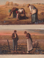 1850	437	Millet, Angelus Domini – Abendiäuten – Millet, Les Glaneuses – Die Aehrenleserinnen (2 Karten) (poststempel 190 - Paintings