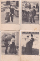 1850	446	Man En Vrouw Aan De Wandel (rond 1900)(6 Kaarten) (zie Hoeken En Randen) - Couples
