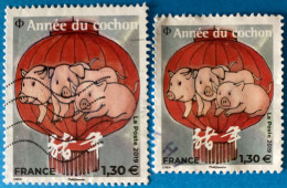 France 2019 : Année Lunaire Chinoise Du Cochon N° 5297 à 5298 Oblitéré - Gebruikt