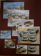 S. Tome E Principe 2001-Fauna,Turtle,series 4 Values And  Block Of 4x4 , Perforated , MNH , Mi 1899-1902 , 1899-1902KB - Sao Tome En Principe