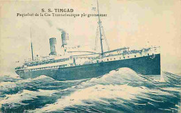 Bateaux - S S Timgad - Paquebot De La Cie Transatlantique Par Grosse Mer - CPA - Voir Scans Recto-Verso - Steamers