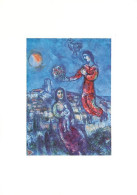 Art - Peinture - Marc Chagall - Le Couple Dans Le Paysage Bleu. 1969-1971 - CPM - Voir Scans Recto-Verso - Malerei & Gemälde