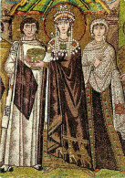 Art - Mosaique Religieuse - Ravenna - Eglise De Saint Vital - L'Impératrice Théodora Et Sa Cour - CPM - Voir Scans Recto - Pinturas, Vidrieras Y Estatuas