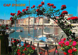 34 - Le Cap D'Agde - Le Port - Bateaux - Fleurs - CPM - Voir Scans Recto-Verso - Agde