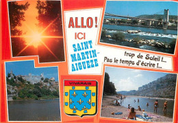 07 - Saint Martin D'Ardèche - Multivues - Scènes De Plage - Blasons - CPM - Carte Neuve - Voir Scans Recto-Verso - Autres & Non Classés