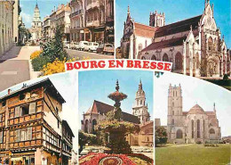 01 - Bourg En Bresse - Multivues - Automobiles - Flamme Postale - CPM - Voir Scans Recto-Verso  - Otros & Sin Clasificación