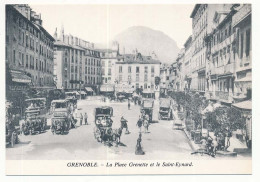 CPSM / CPM 10.5 X 15 Isère GRENOBLE En 1900 La Belle époque Ou Les Années Folles La Place Grenette Et Le Saint-Eynard - Grenoble