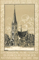 Basel Zur Erinnerung An Die Feier Des 25 Jährigen Bestehens Der Matthauskirche 1921 Th. Barth Postkarte - Basilea