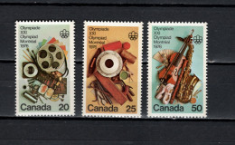 Canada 1976 Olympic Games Montreal, Set Of 3 MNH - Verano 1976: Montréal