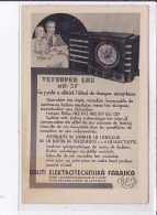 PUBLICITE : Vefsuper LUX (poste De Radio (Lettonie) - Très Bon état - Advertising