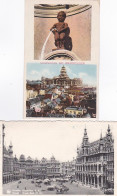 1859	39	Bruxelles, Grand Place-Souvenir De Bruxelles (2 Kaarten) - Monumenten, Gebouwen