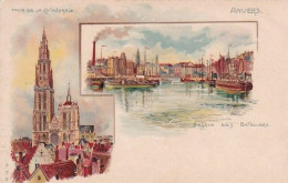 1859	34	Anvers, Tour De La Cathédrale-Bassin Des Bateliers. - Antwerpen