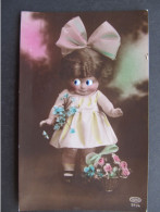 AK Humor Puppe Doll  Mechanical Postcard Eyes  // P8936 - Humour