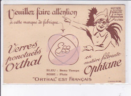 PUBLICITE : "Ophtane" Verres Ponctuels Orthal (opticien - Lunettes) - Très Bon état - Advertising