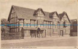 R001867 Shakespeares Birthplace. Stratford On Avon. Sweetman. Solograph. No 2306 - Monde