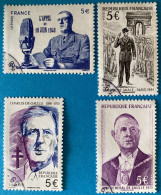 France 2020 : Cinquantenaire De La Mort De Charles De Gaulle N° 5446 à 5449 Oblitéré - Used Stamps