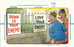 R001992 Drink Is Your Enemy. Love Your Enemy. Bamforth. Comic. No 1874 - Monde
