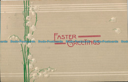 R001885 Easter Greetings. Flowers. 1907 - Monde