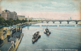 R001662 London. Victoria Embankment And Waterloo Bridge. H. M. And Co. London Vi - Autres & Non Classés