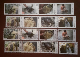 Tonga 2013 - Fauna , Reptiles , Turtles , Complete Series 16 Values , Perforated , MNH , Mi.1860-1875 - Tonga (1970-...)