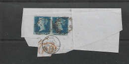 GRANDE BRETAGNE   N°15  X2  SUR FRAGMENT - Used Stamps