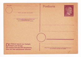 Postkarte Adolf Hitler Allemagne Deutschland Entier Postal Deutsches Reich - Tarjetas